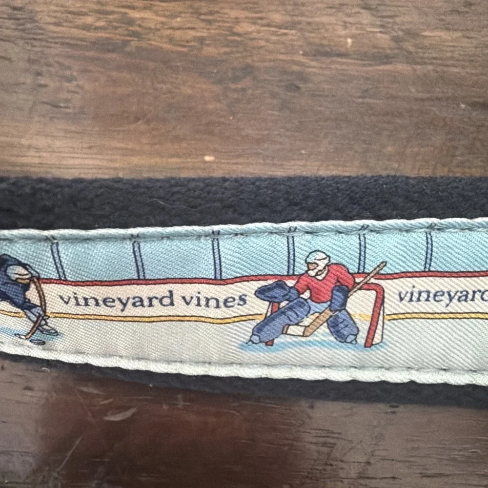 Vineyard Vines Ice Hockey Rink Club Canvas Belt Sports Casual Adjustable 38